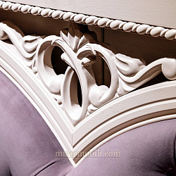 Кровать двойная (1800х2000) Lorenzo пудра с мягкой головной и ножной спинкой